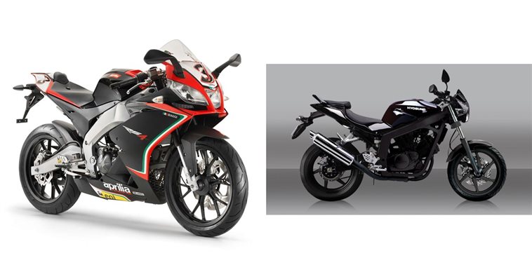 Motorrad Vergleich Aprilia Rs Vs Hyosung Gt Naked