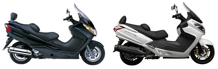 Motorrad Vergleich Suzuki Burgman 400 2007 Vs Sym MaxSym 400i 2016