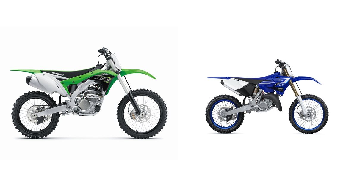 Motorrad Vergleich Kawasaki Kx F Vs Yamaha Yz Lc