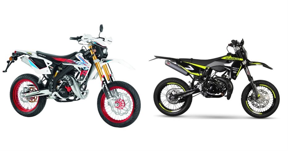 Motorrad Vergleich Rieju MRT Pro Supermoto 50 2020 Vs Sherco Silver SM