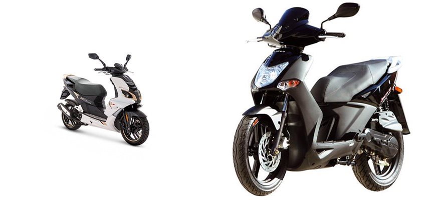 Motorrad Vergleich Peugeot Speedfight 4 50 Sportline 2021 Vs Kymco