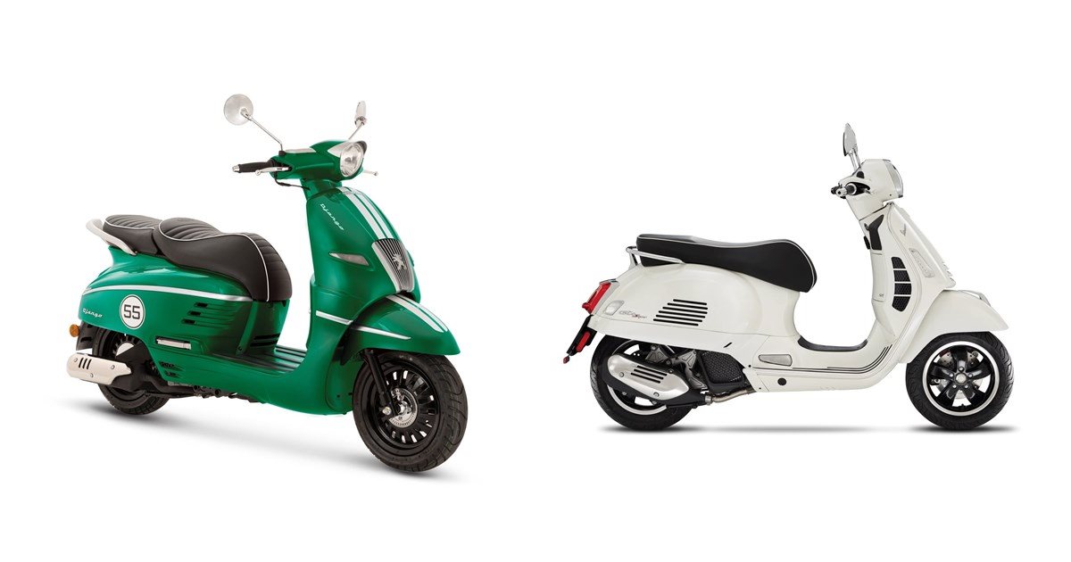 Motorrad Vergleich Peugeot Django 125 ABS Sport 2021 Vs Vespa GTS 125