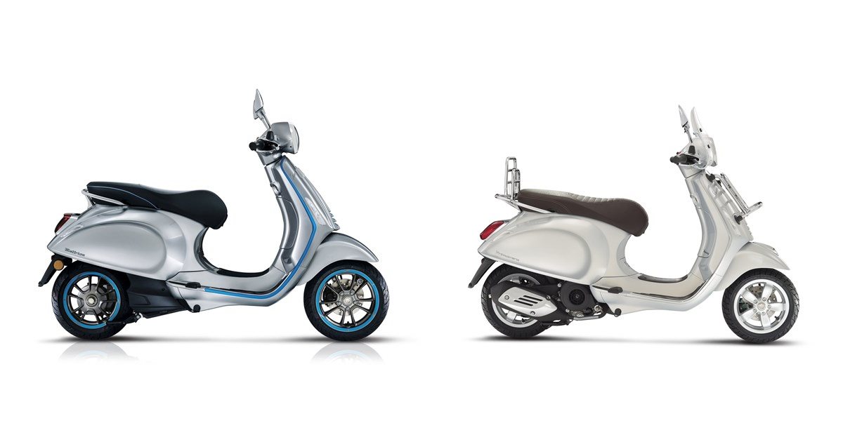 Motorrad Vergleich Vespa Elettrica Km H Vs Vespa Primavera