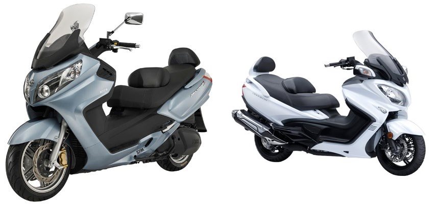 Motorrad Vergleich Sym MaxSym 600i 2014 Vs Suzuki Burgman 650