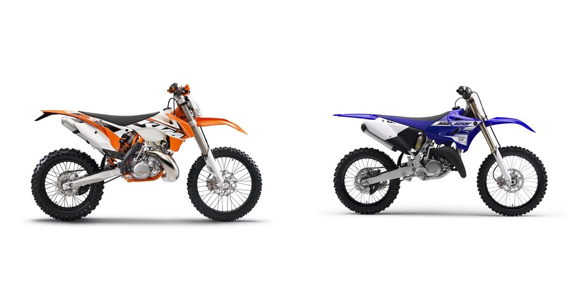 Motorrad Vergleich KTM 200 EXC 2015 Vs Yamaha YZ 125 LC 2016