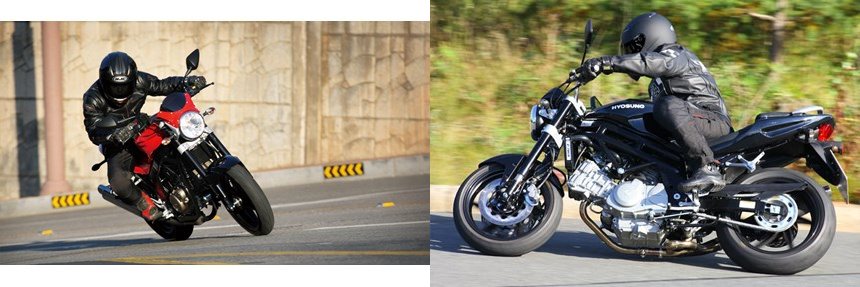 Motorrad Vergleich Hyosung GT 250i Naked 2016 Vs Hyosung GT 650i Naked