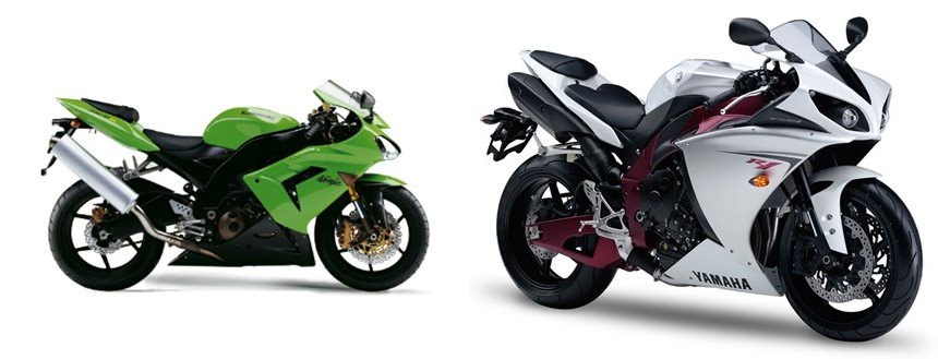 Motorrad Vergleich Kawasaki Ninja Zx R Vs Yamaha R