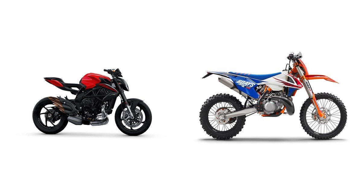 Motorrad Vergleich MV Agusta Brutale 800 Rosso 2022 Vs KTM 300 EXC TPI