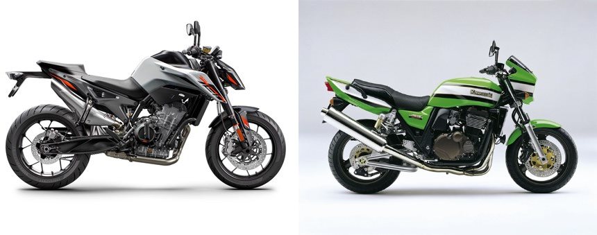 Motorrad Vergleich KTM 790 Duke 2023 Vs Kawasaki ZZR 1200 2007