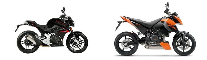 Motorrad Vergleich Z Ndapp Zxn Naked Vs Ktm Duke