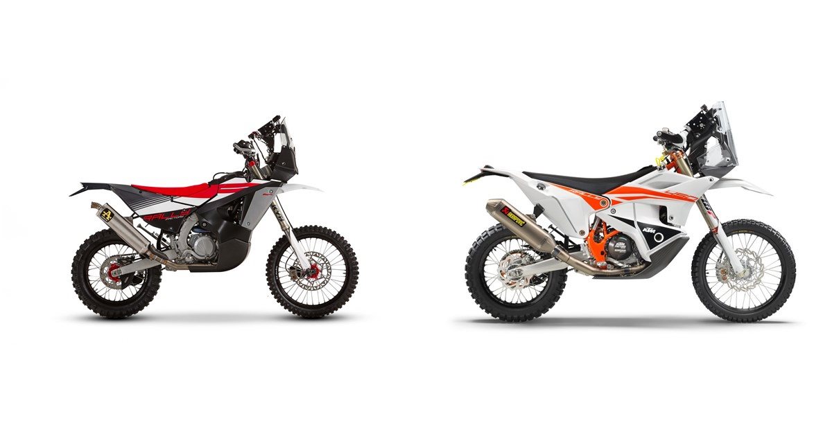 Motorrad Vergleich Fantic XEF Rally Factory 2023 Vs KTM 450 Rally