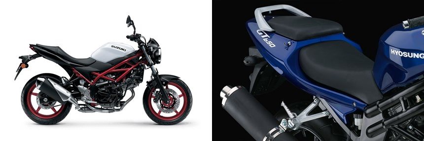 Motorrad Vergleich Suzuki Sv Vs Hyosung Gt I Naked