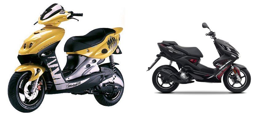 Motorrad Vergleich Malaguti F Firefox Vs Yamaha Aerox Naked