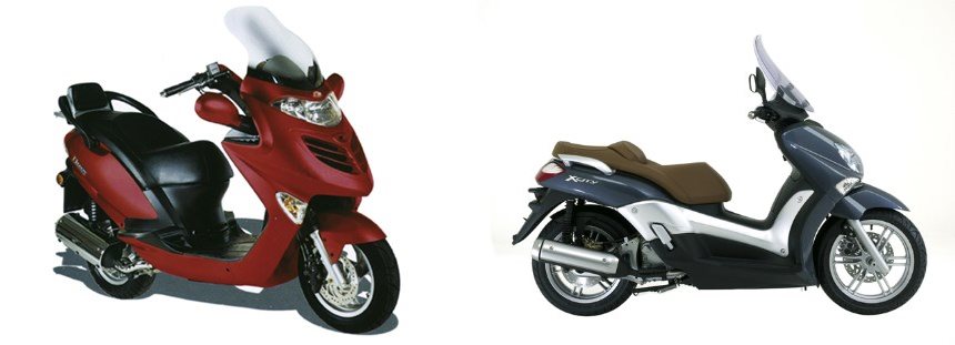 Motorrad Vergleich Kymco Grand Dink 250 2005 Vs Yamaha X City 250 2008