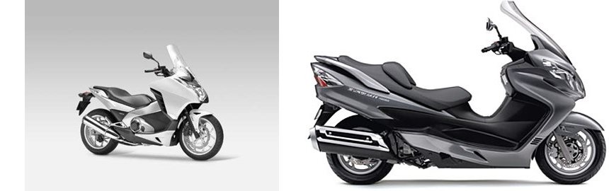 Motorrad Vergleich Honda Integra 2012 Vs Suzuki Burgman 400 2012