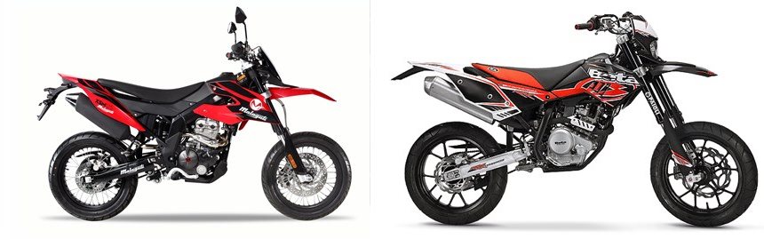 Motorrad Vergleich Malaguti XSM 125 Supermoto 2019 Vs Beta RR Motard