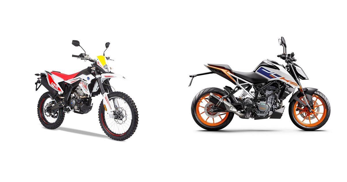 Motorrad Vergleich FB Mondial SMX 125i Enduro 2019 Vs KTM 125 Duke 2023