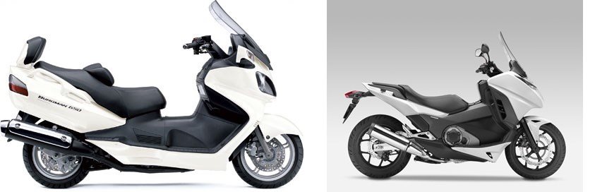 Motorrad Vergleich Suzuki Burgman Executive Vs Honda Integra