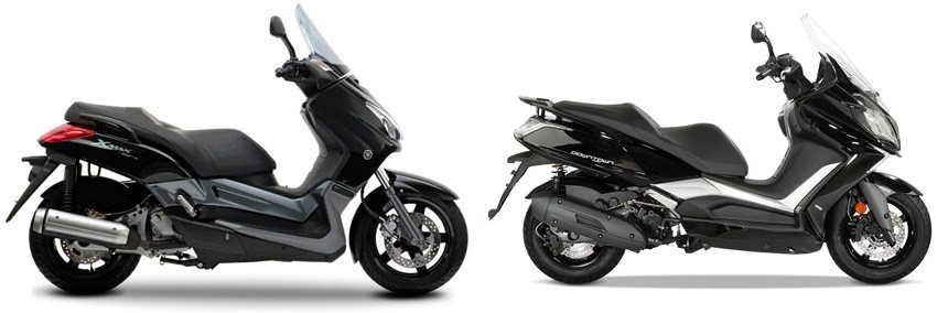 Motorrad Vergleich Yamaha X Max Vs Kymco New Downtown I