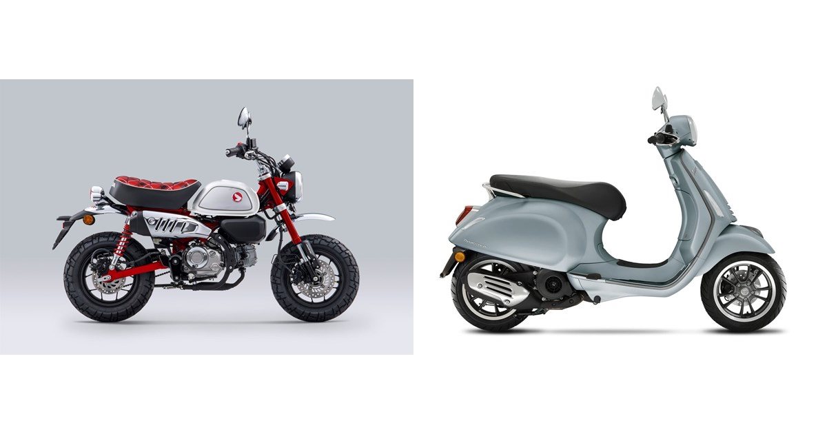 Motorrad Vergleich Honda Monkey 125 2023 Vs Vespa Primavera 125 S 2023