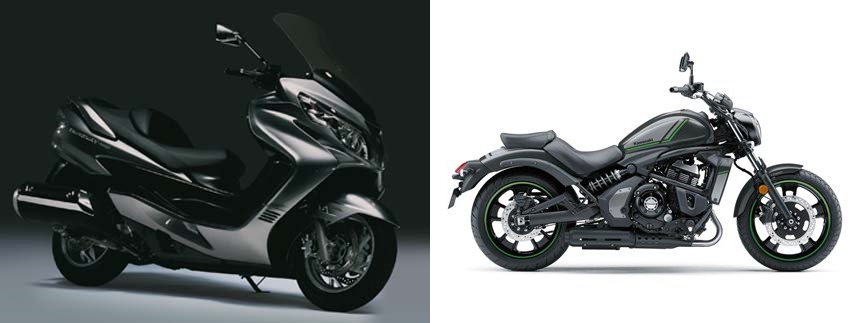 Motorrad Vergleich Suzuki Burgman 400 2009 Vs Kawasaki Vulcan S 2022