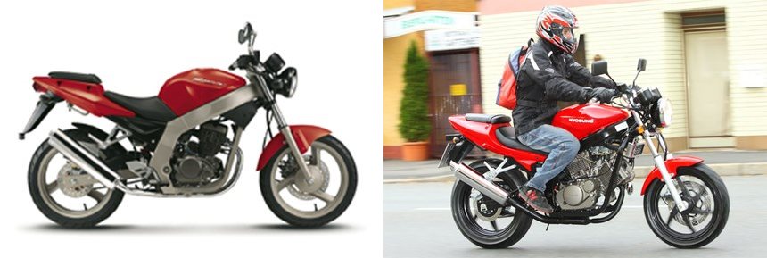 Motorrad Vergleich Daelim Roadwin 125 R 2006 Vs Hyosung GT 125 Naked 2009