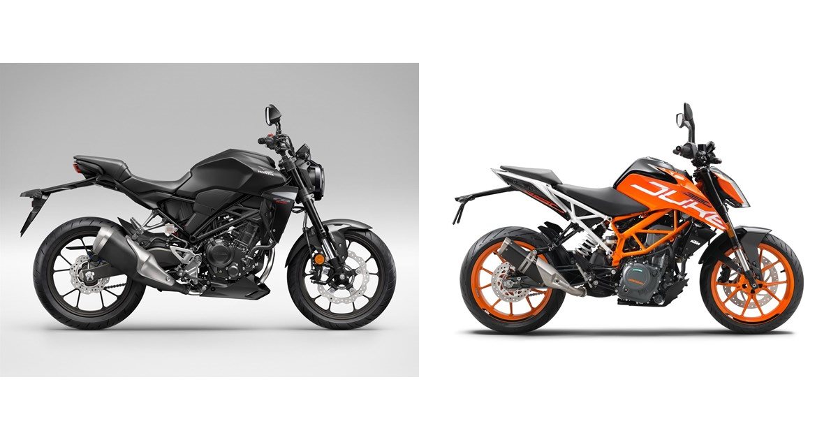 Motorrad Vergleich Honda CB300R 2024 Vs KTM 390 Duke 2020