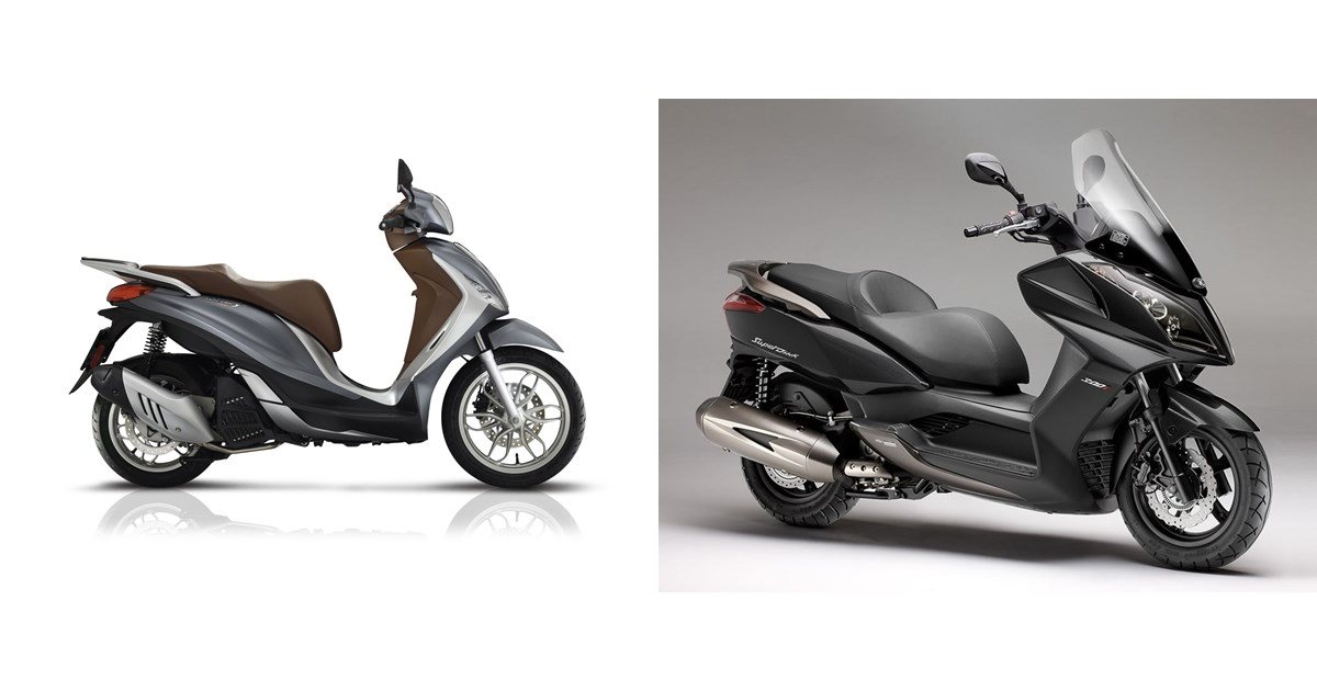 Motorrad Vergleich Piaggio Medley 125 Ie IGET 2019 Vs Kymco Downtown