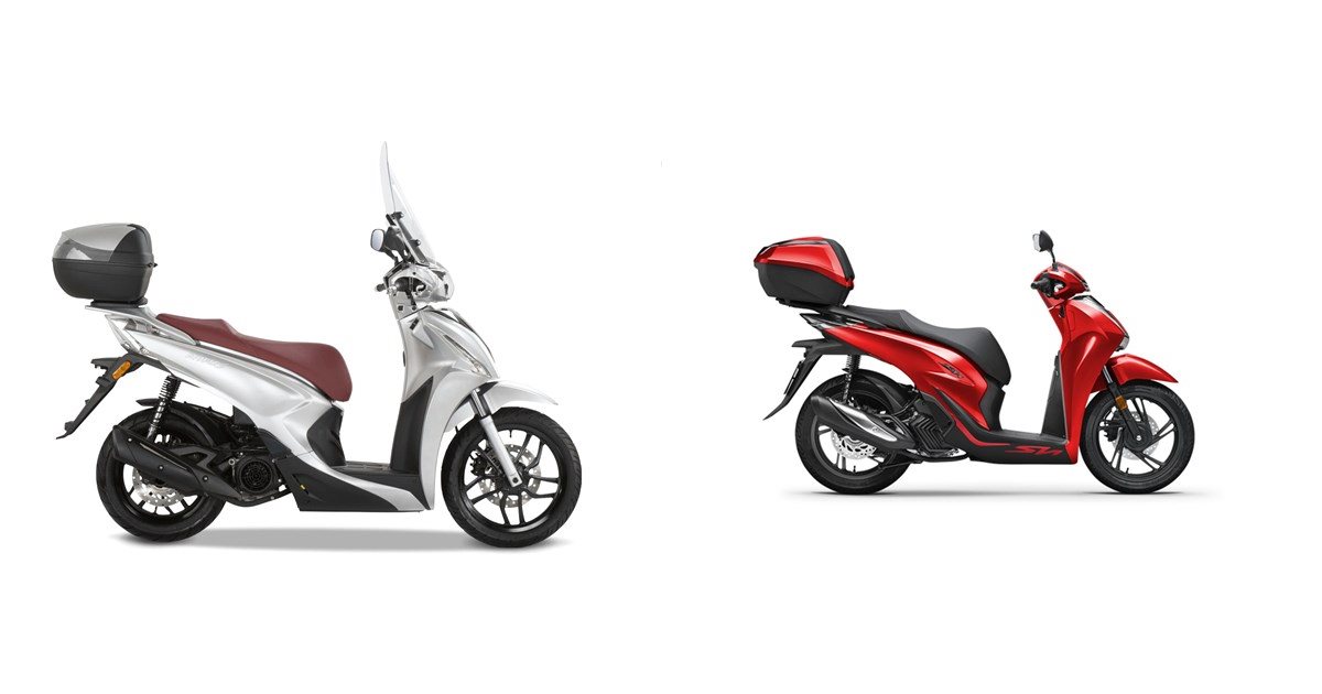 Motorrad Vergleich Kymco New People S 125i ABS 2024 Vs Honda SH125i 2023