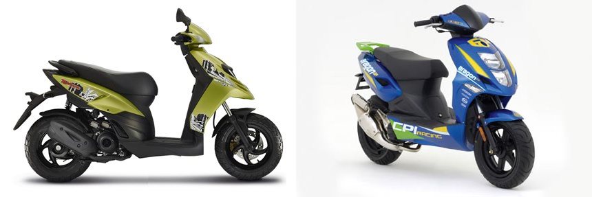 Motorrad Vergleich Piaggio Tph Vs Cpi Aragon Gp