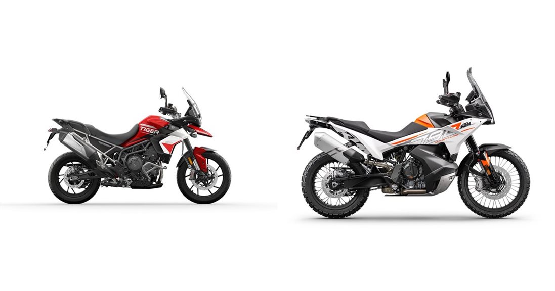 Motorrad Vergleich Triumph Tiger 900 GT Aragón 2023 vs KTM 790