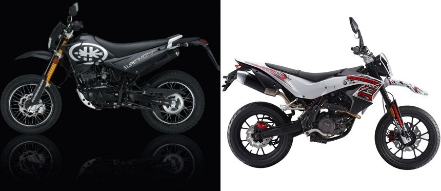 Motorrad Vergleich Kreidler Supermoto 125 DD 2009 Vs KSR Moto TR 125