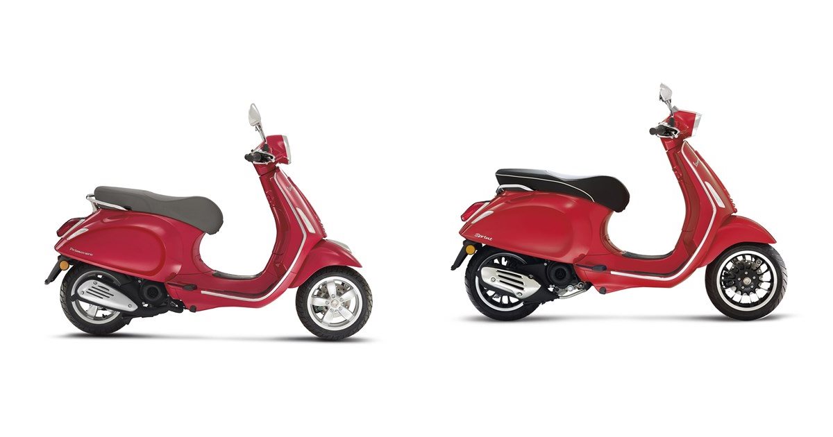 Motorrad Vergleich Vespa Primavera 50 4T 2017 Vs Vespa Sprint 50 4T 2021