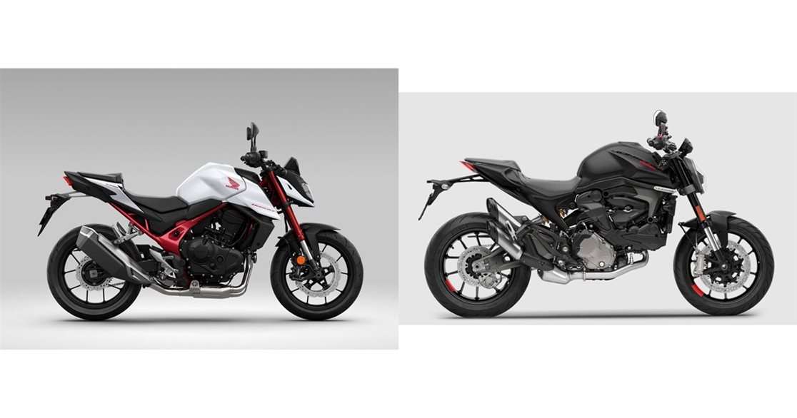 Motorrad Vergleich Honda Cb Hornet Vs Ducati Monster