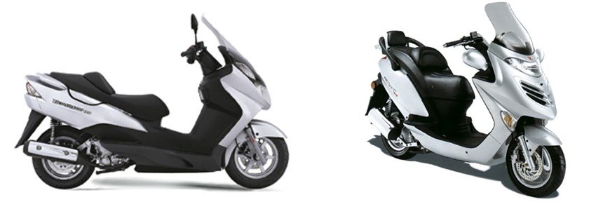 Motorrad Vergleich Suzuki Burgman 125 2006 Vs Kymco Grand Dink 125 2008