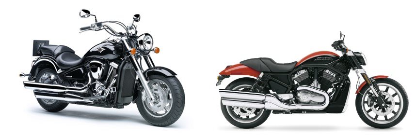 Motorrad Vergleich Kawasaki Vn Classic Vs Harley Davidson V