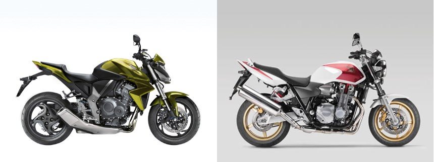 Motorrad Vergleich Honda CB 1000 R 2008 Vs Honda CB 1300 2009