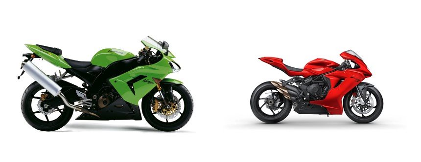 Motorrad Vergleich Kawasaki Ninja Zx R Vs Mv Agusta F R