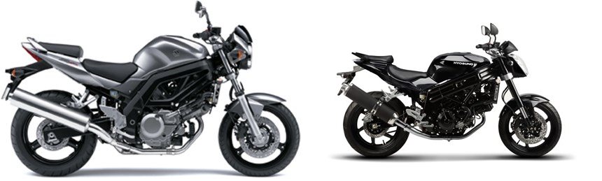 Motorrad Vergleich Suzuki Sv Vs Hyosung Gt I Naked