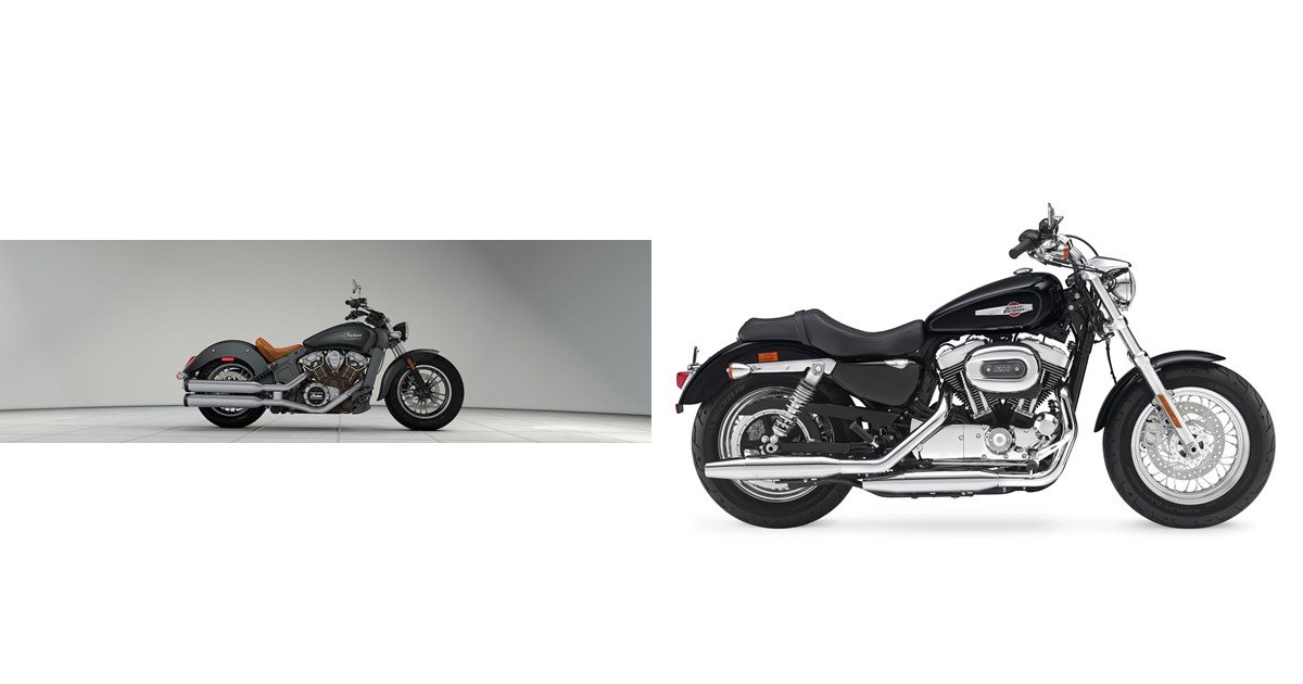 Motorrad Vergleich Indian Scout 2017 Vs Harley Davidson Sportster XL