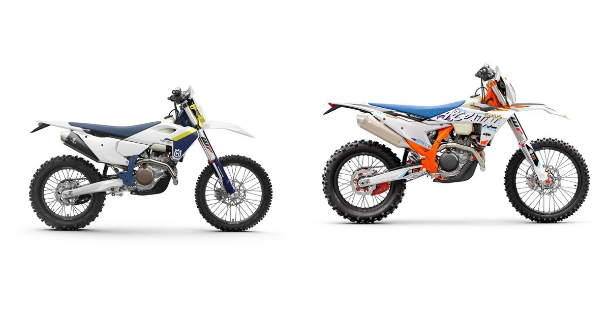 Motorrad Vergleich Husqvarna FE 450 2025 Vs KTM 500 EXC F SIX DAYS 2024