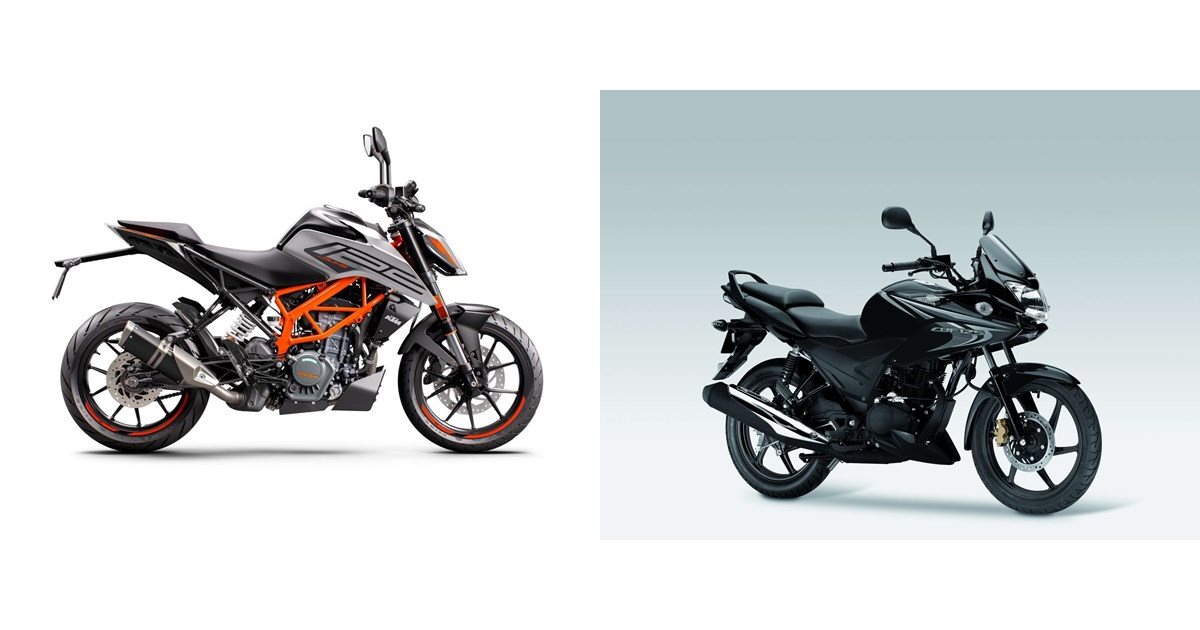 Motorrad Vergleich Ktm Duke Vs Honda Cbf