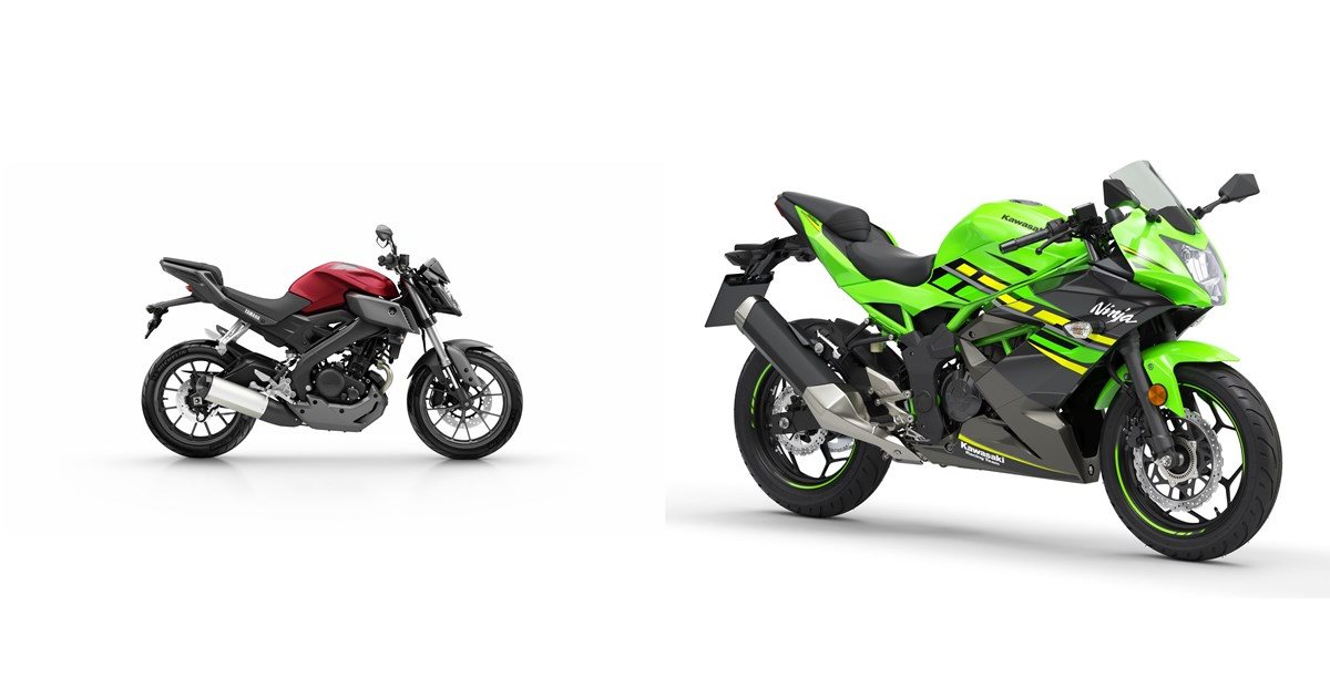 Motorrad Vergleich Yamaha MT 125 2015 Vs Kawasaki Ninja 125 2020