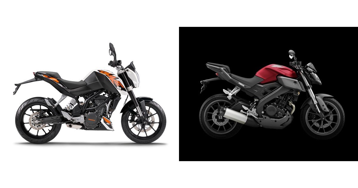 Motorrad Vergleich KTM 125 Duke 2013 Vs Yamaha MT 125 2014