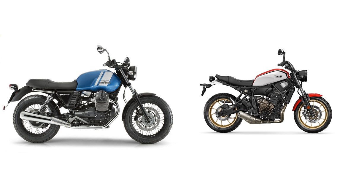 Motorrad Vergleich Moto Guzzi V Ii Special Vs Yamaha Xsr