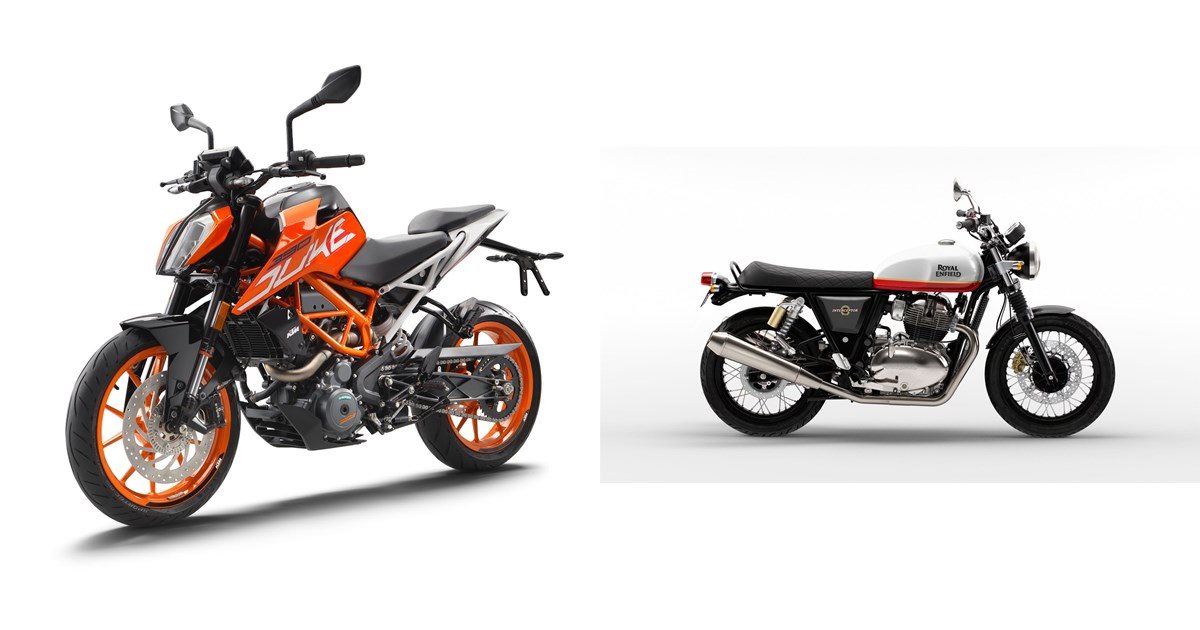 Motorrad Vergleich KTM 390 Duke 2017 Vs Royal Enfield Interceptor 650 2022