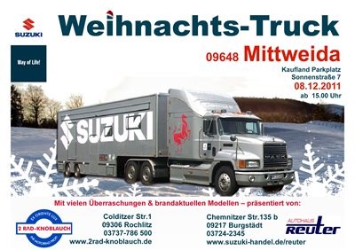 SUZUKI Weihnachtstruck in Mittweida
