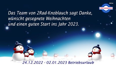 Knobi & Team wünschen Frohe Weihnacht