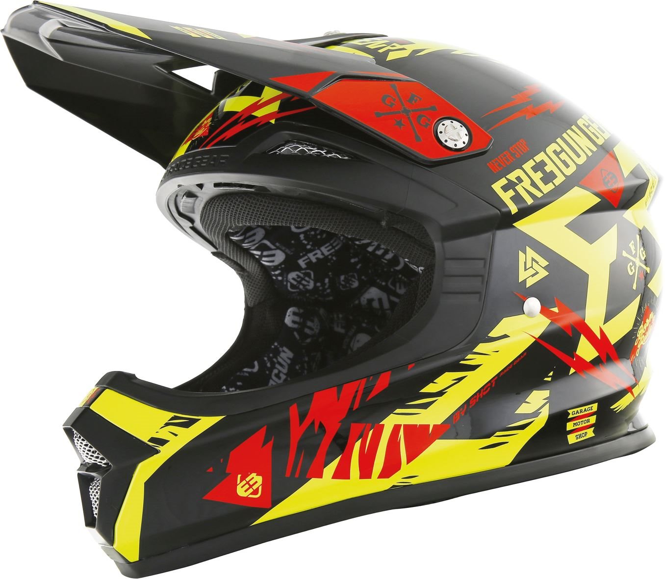 SHOT XP 4 TROOPER Schwarz Neon Gelb Rot XL Um 119 90 EUR 1000PS Shop