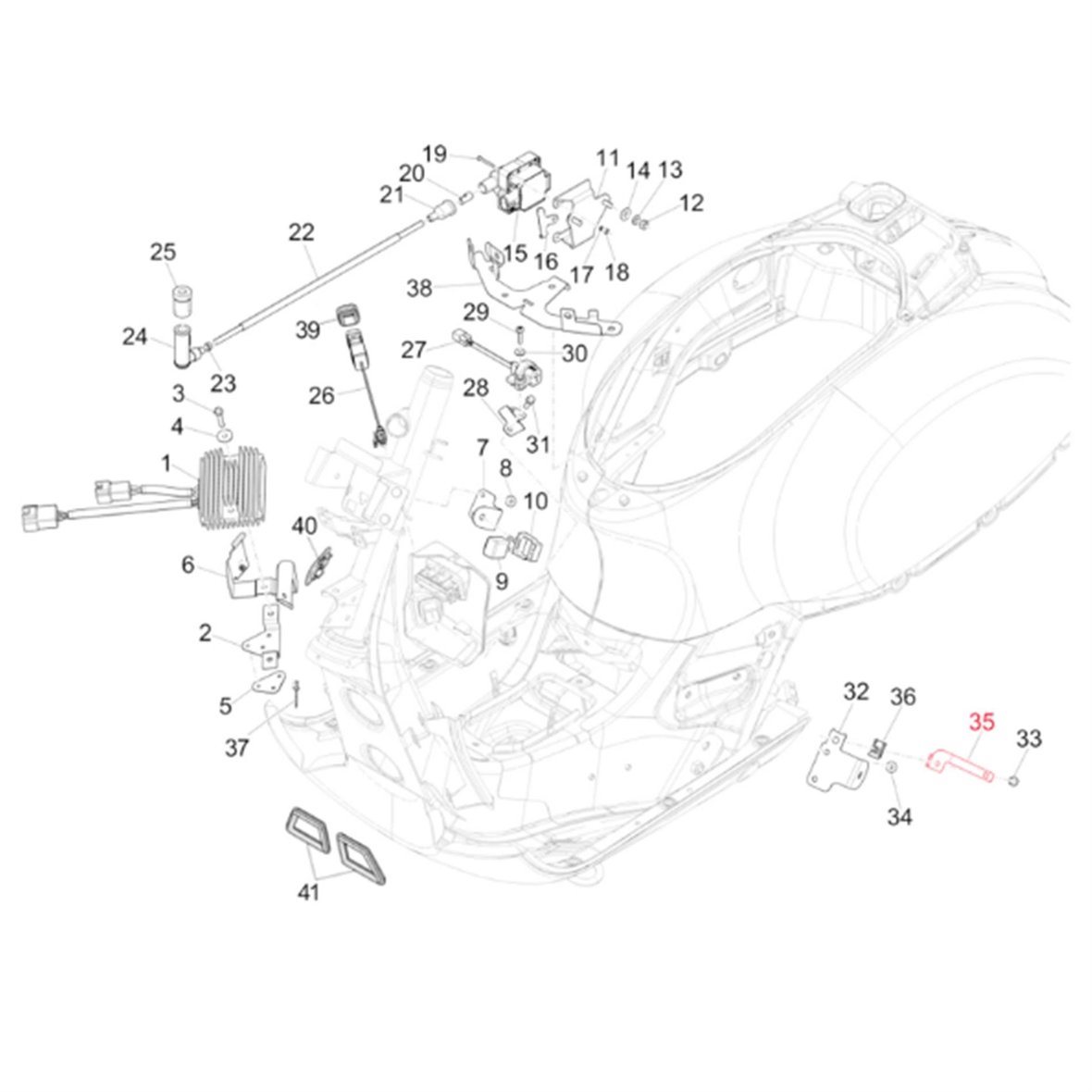 Halterung Piaggio F R Vespa Gts Gts Super Ccm Um Eur